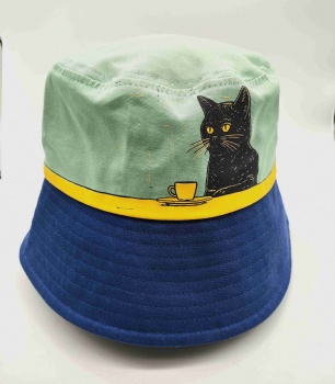 100% cotton silk print fisher hat